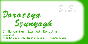 dorottya szunyogh business card